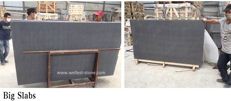 2019 New Black Granite Paving Slabs, MID Black Granite Outdoor Patio Paving Stone, Granite Tiles 60X60