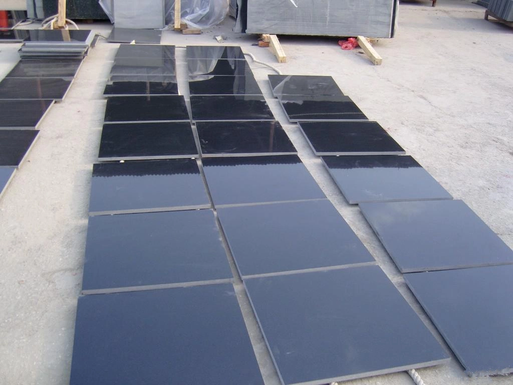 Granite Stone Slabs Absolute Black Shanxi Black Granite for Paving, Tombstone, Countertop, Garden