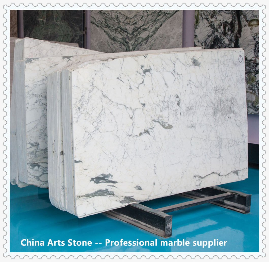 Grey and White Marble Orina Slab for Flooring