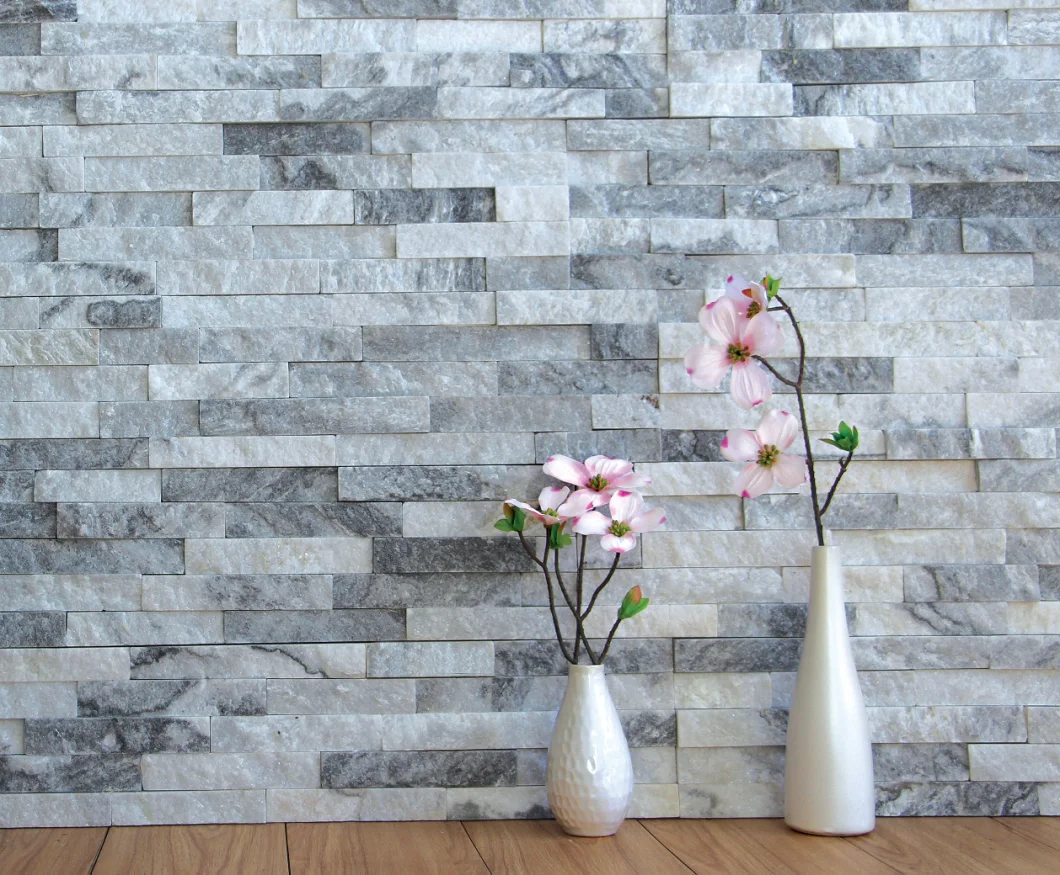 Cloudy Grey Quartz Wall Stone Panel/Ledger Stone/Stone Wall Cladding Ledgestone