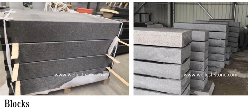 2019 New Black Granite Paving Slabs, MID Black Granite Outdoor Patio Paving Stone, Granite Tiles 60X60