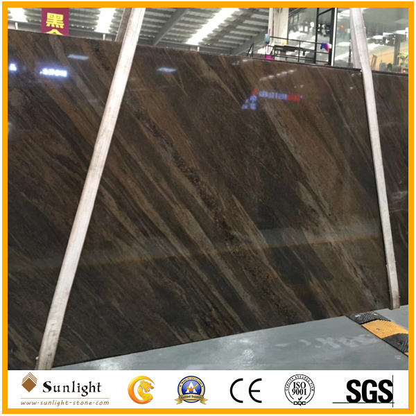 Popular Gold Veins Elegant Quicksand Brown Marble Slabs for Tiles, Countertops