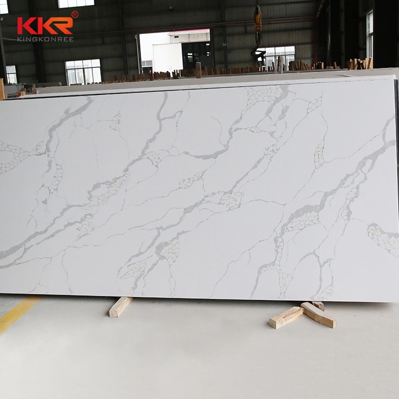 Calacatta Aritificial Marble Big Slabs White Veins Engineered Stone