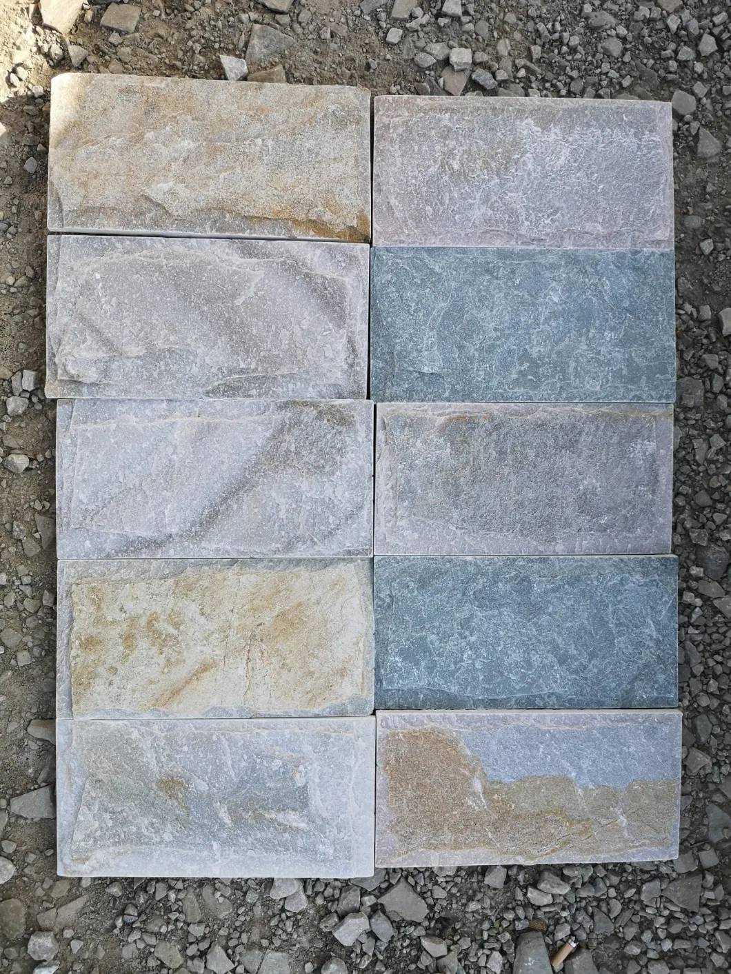 Hebei Beige Slate Mushroom Tiles Stone Wall Facade Mushroom Stone Stone Wall Cladding