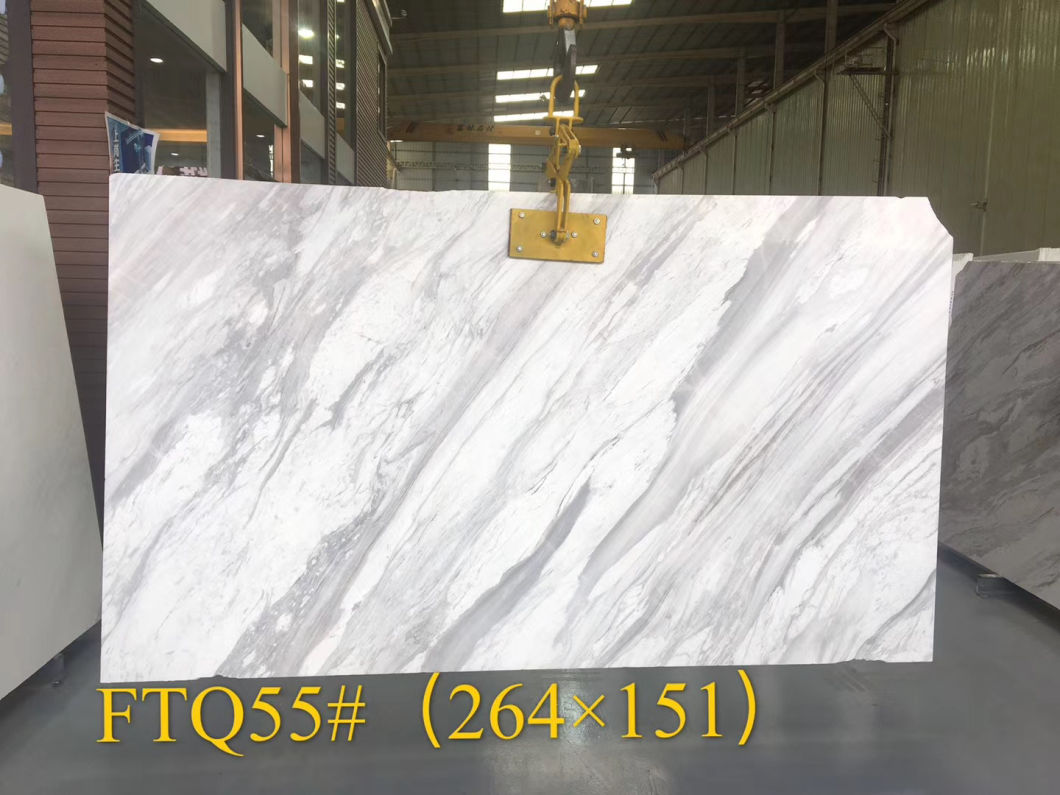 Wholesale Natural Stone Table Top Calacatta White Marble Slabs for Kitchen Countertop