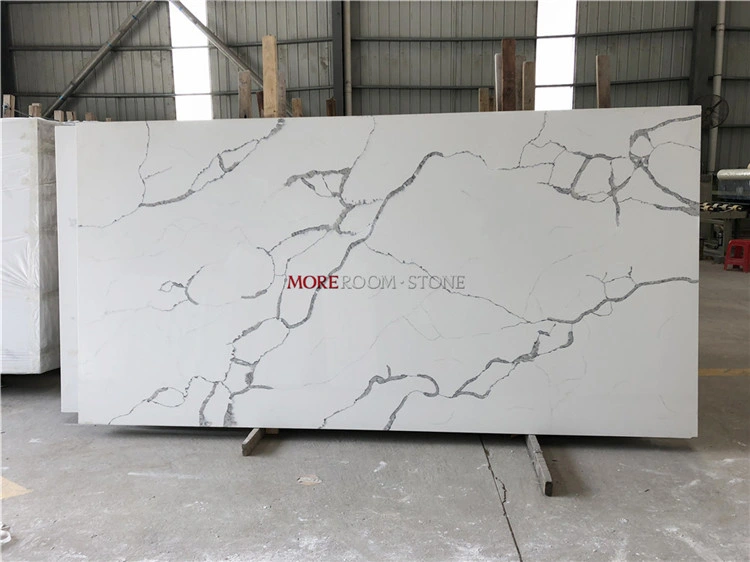 Artificial Stone Carrare Calacatta White Quartz Stone Countertop