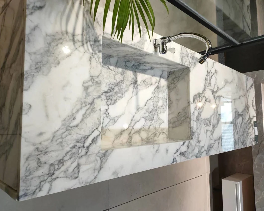 Arabescato Marble Countertops for Bathroom Project