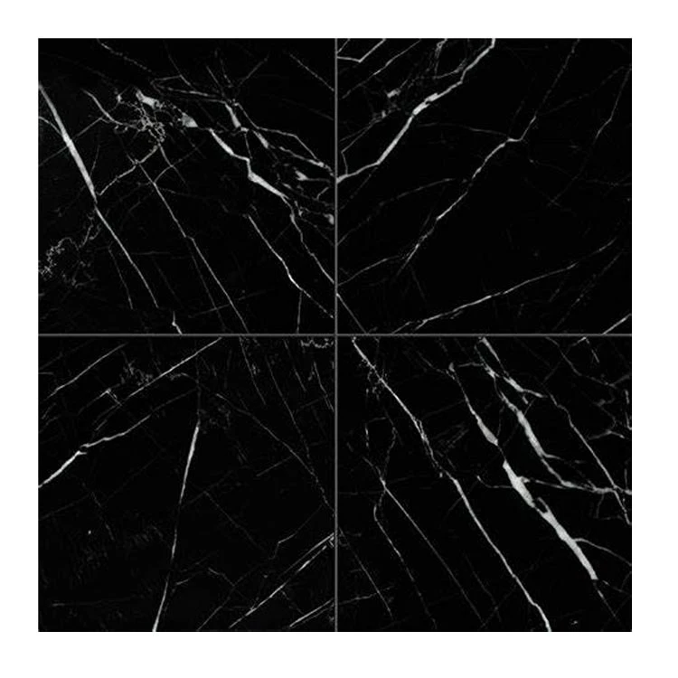 Newstar Stone Grade a Nero Marqiua Black Marble Slab Tile Cut-to-Size Lobby Kitchen Bathroom Custom Black Marble for Projects