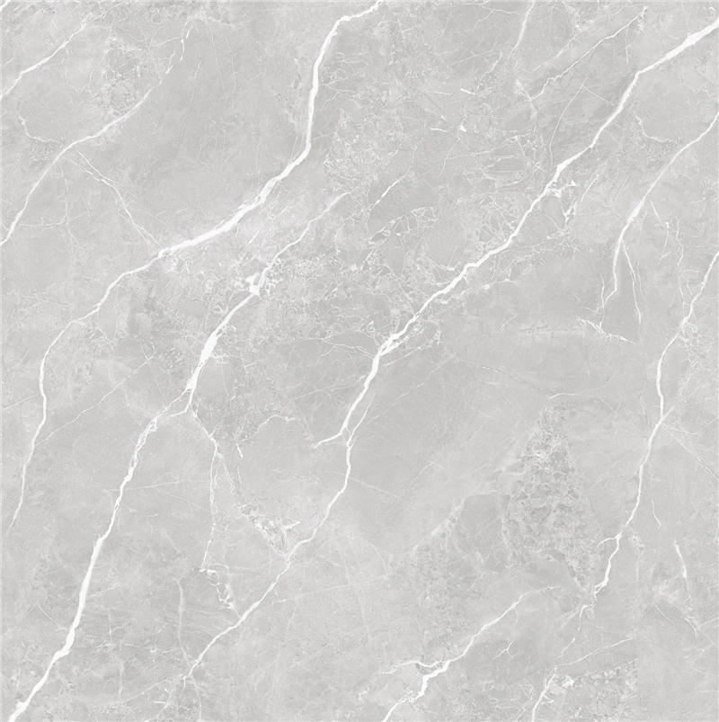 80X80cm Linked Vein Carrara White Marble Looking Porcelain Tile Ceramic for Floor and Wall