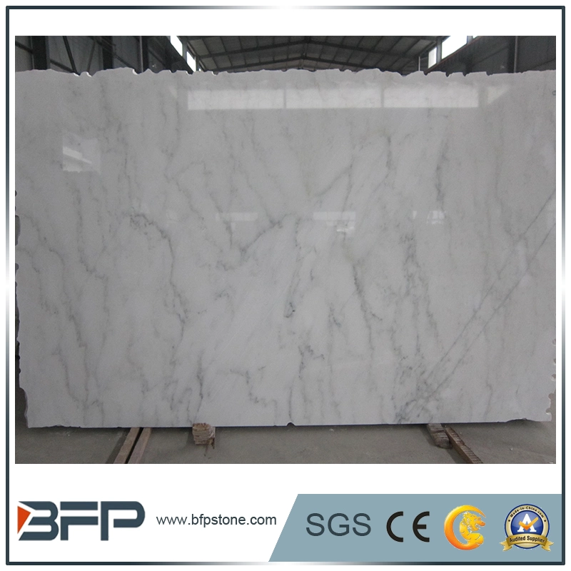 Natural China Carrara White Marble Big Slab with Random Edges