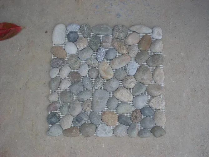 Hebei Pure White Quartzite Crazy Pebble Stone Mosaic for Wall