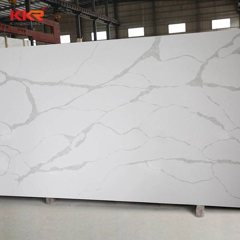 Calacatta Aritificial Marble Big Slabs White Veins Engineered Stone