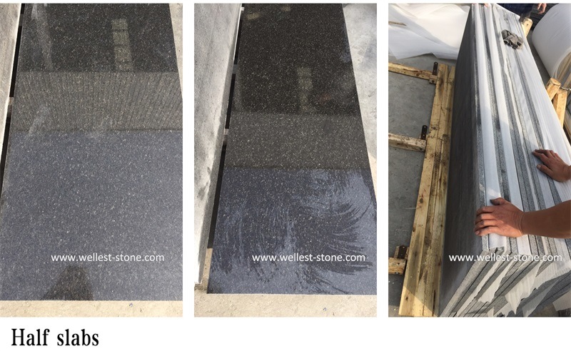 2019 New Black Granite Paving Slabs, MID Black Granite Outdoor Patio Paving Stone, Granite Tiles 60X60