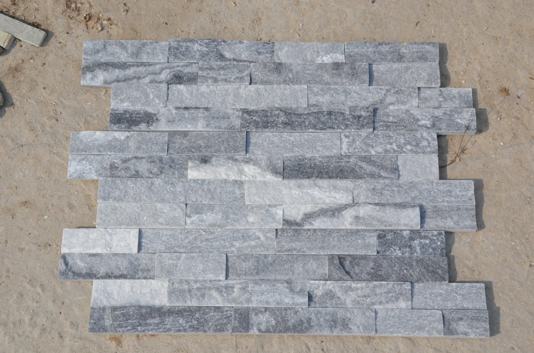 Cloudy Grey Quartz Wall Stone Panel/Ledger Stone/Stone Wall Cladding Ledgestone