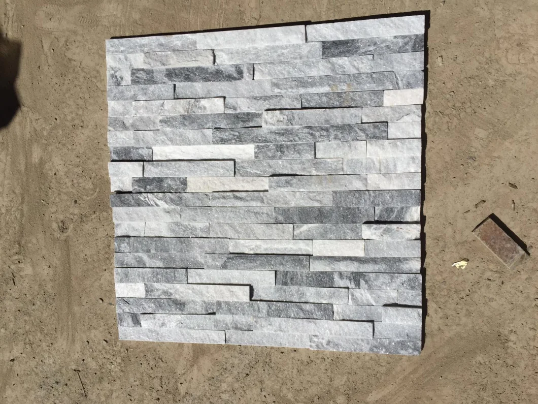 Cloudy Grey Quartz Wall Stone Panel/Ledger Stone/Stone Wall Cladding Ledgestone