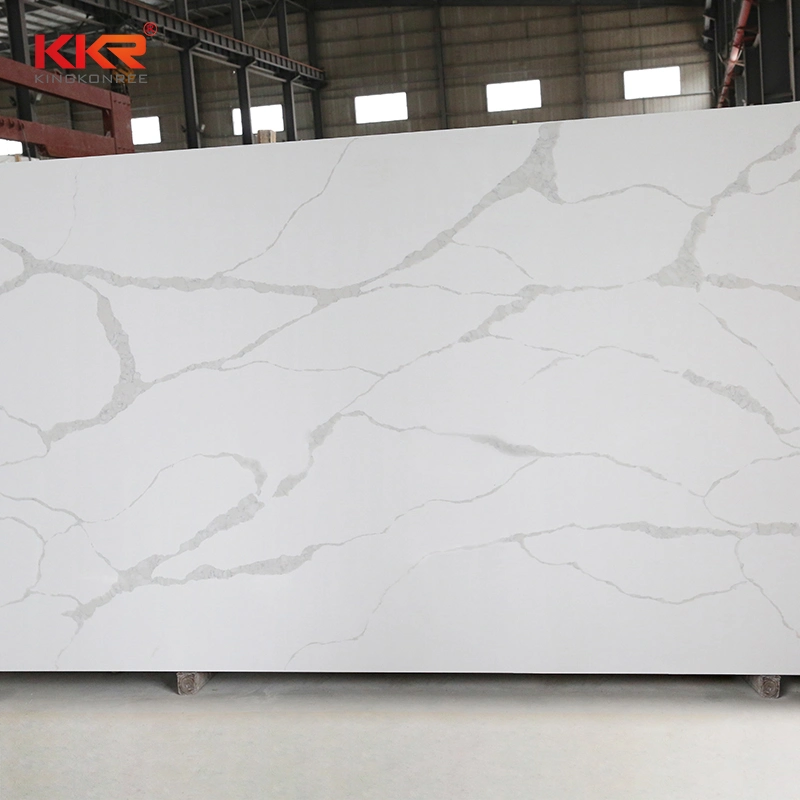 Calacatta Aritificial Marble Big Slabs White Veins Engineered Stone