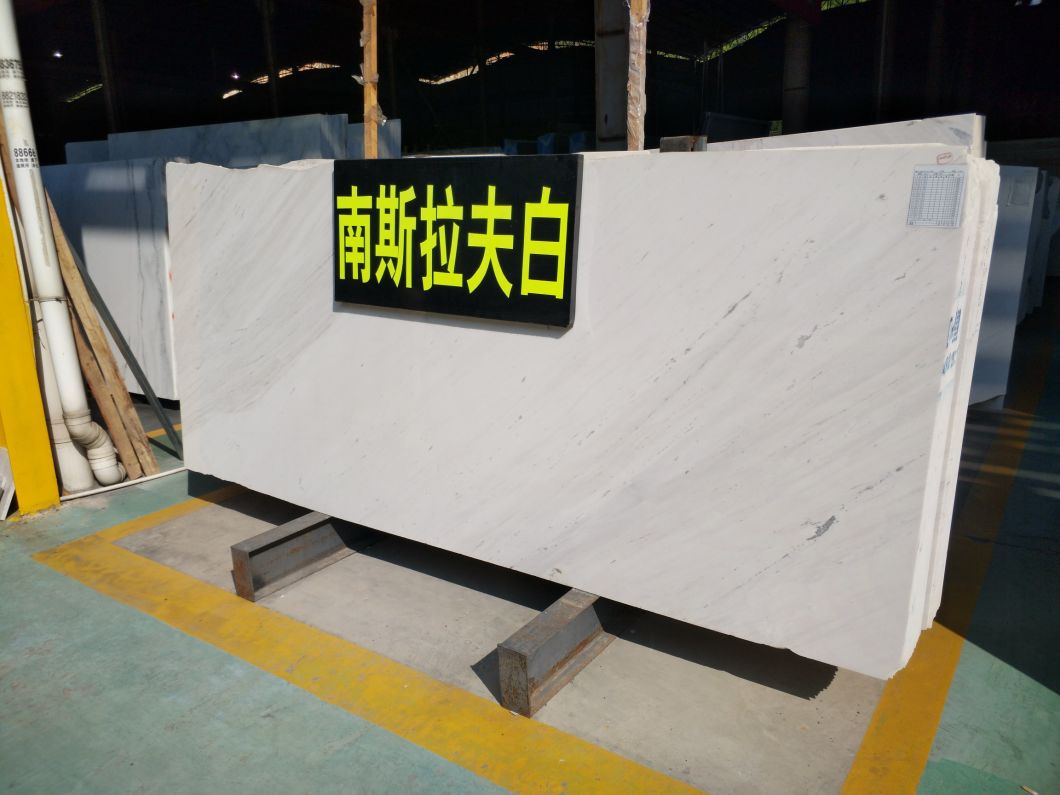 Wholesale Natural Stone Table Top Calacatta White Marble Slabs for Kitchen Countertop