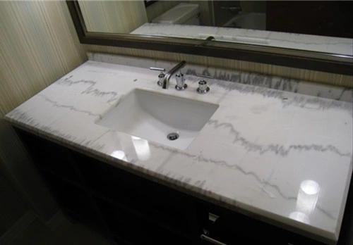 Natural Carrara/Calacatta/White Marble Vanity Tops/Table/Countertops for Bathroom Design