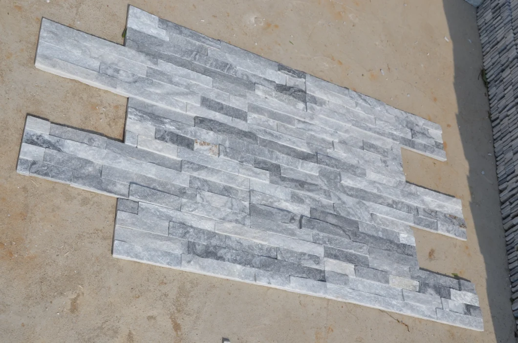 Cloudy Grey Quartz Wall Stone Panel/Ledger Stone/Stone Wall Cladding Ledgestone