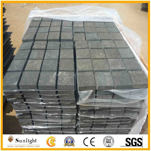 (100X100X50mm) Black Basalt Rock/Natural Split Surface Granite Paving Stone Cobble Stone