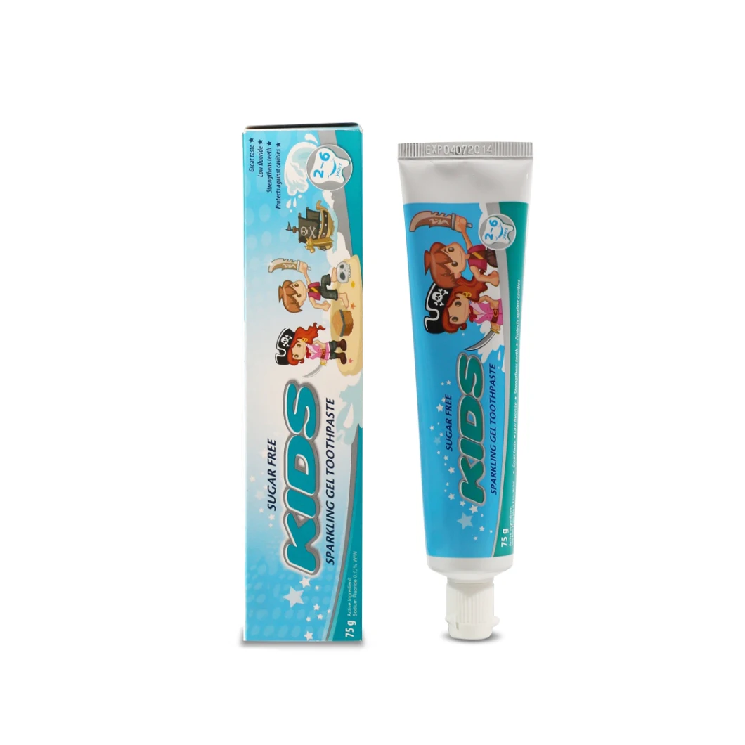 Sparkling Gel Strawberry Mint Safe Fluoride-Free or Low-Fluoride Anticavity Kids Toothpaste