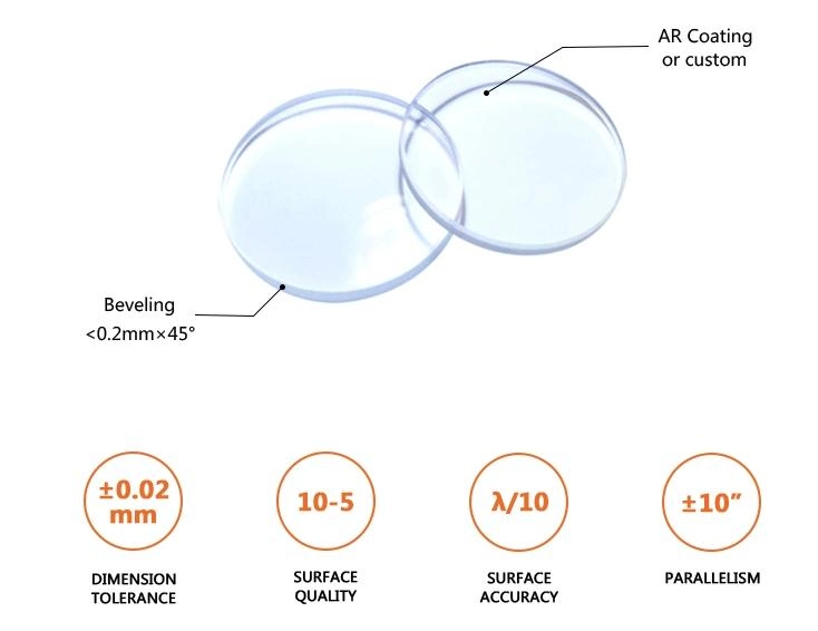 Custom Optical IR Baf2 Wafer Optic Glass Windows Barium Fluoride Baf2 Infrared Polycrystal Crystal Protective Windows