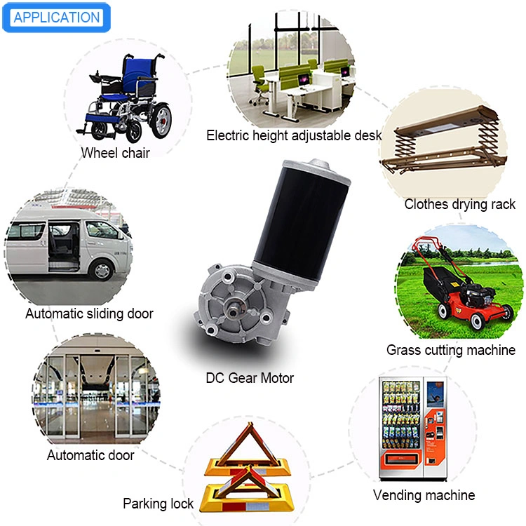 Auto Door Motor With Optical Encoder Sensor Components (D63R-E)