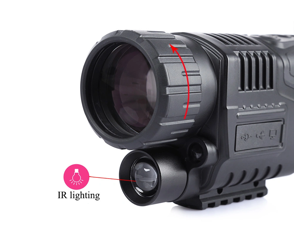 Hot Sell 5X40 Hunting 200m Night Vision Telescope with Digital Video Camera Infrared Function for Tactical Optics Monocular Device