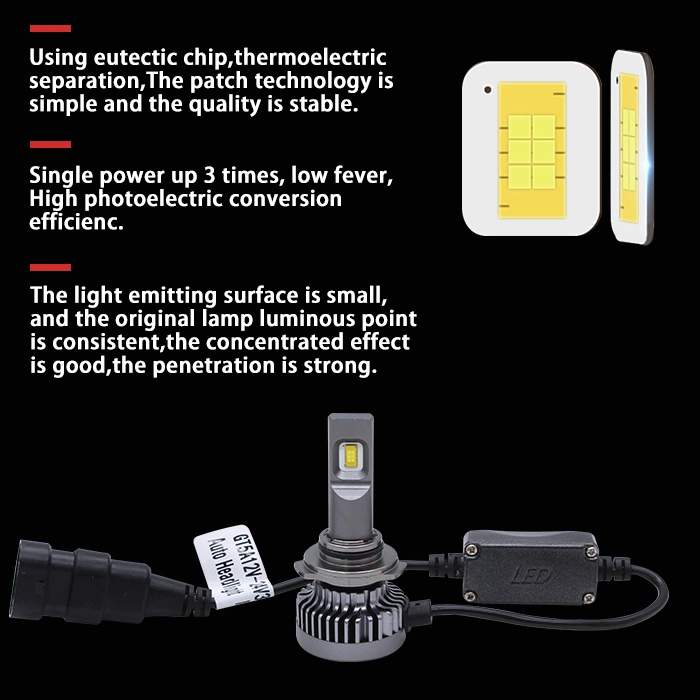 Lightech 9005 LED Headlight with Car LED Light Bar for Automobile