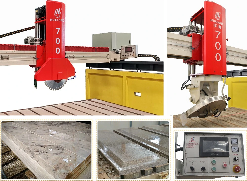 Hualong Machine Hlsq-700 Rock Cutting Machine Infrared Automatic Stone Saws for Sale