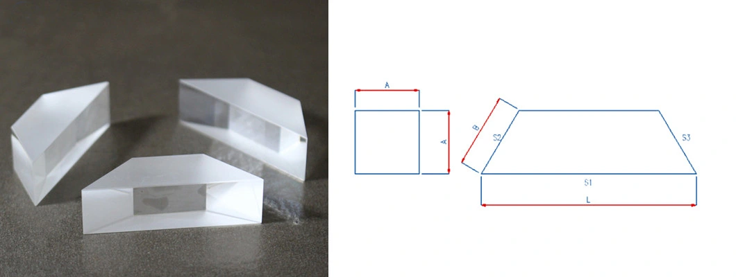 Optical H-K9l Dove Prism with Ar Coating for Scientific Research