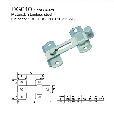 Zinc Alloy Door Safety Guard / Door Guard, Door Security Chain