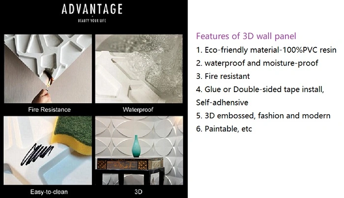 Interior Wall Design Wall Panel 3D PVC Wall Panel