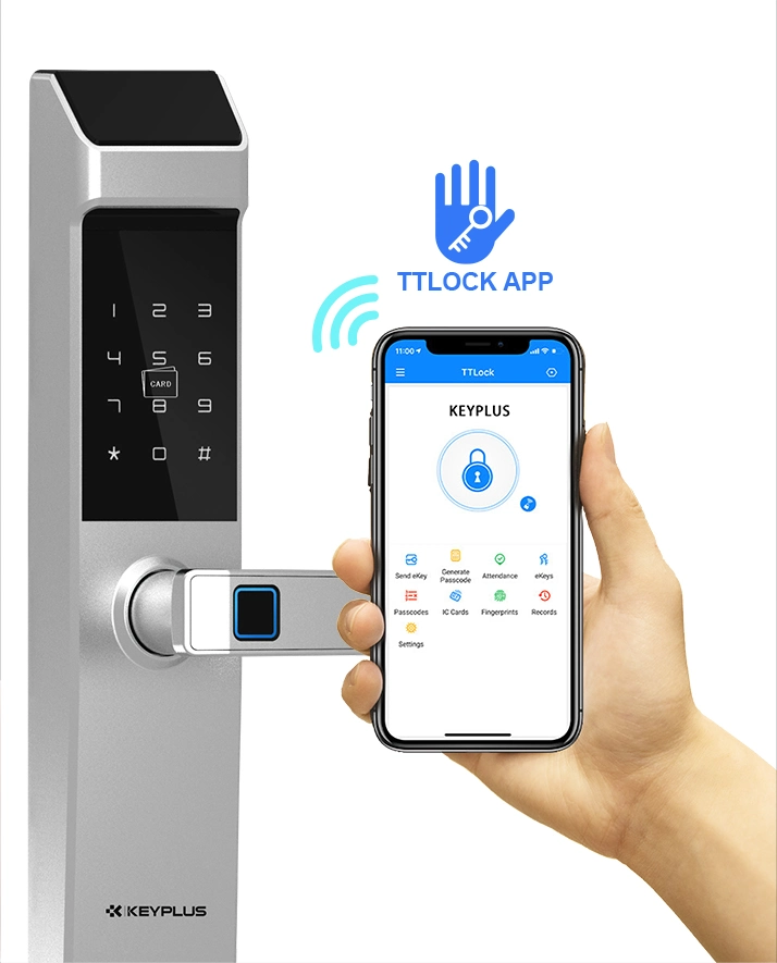 Fingerprint Smart Door Lock Smart Home Door Lock Black Bronze WiFi APP Card Password