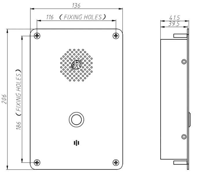 SIP Elevator Phones, Lift Phone, Auto-Dail Sos Intercom, Point-to-Point Intercom