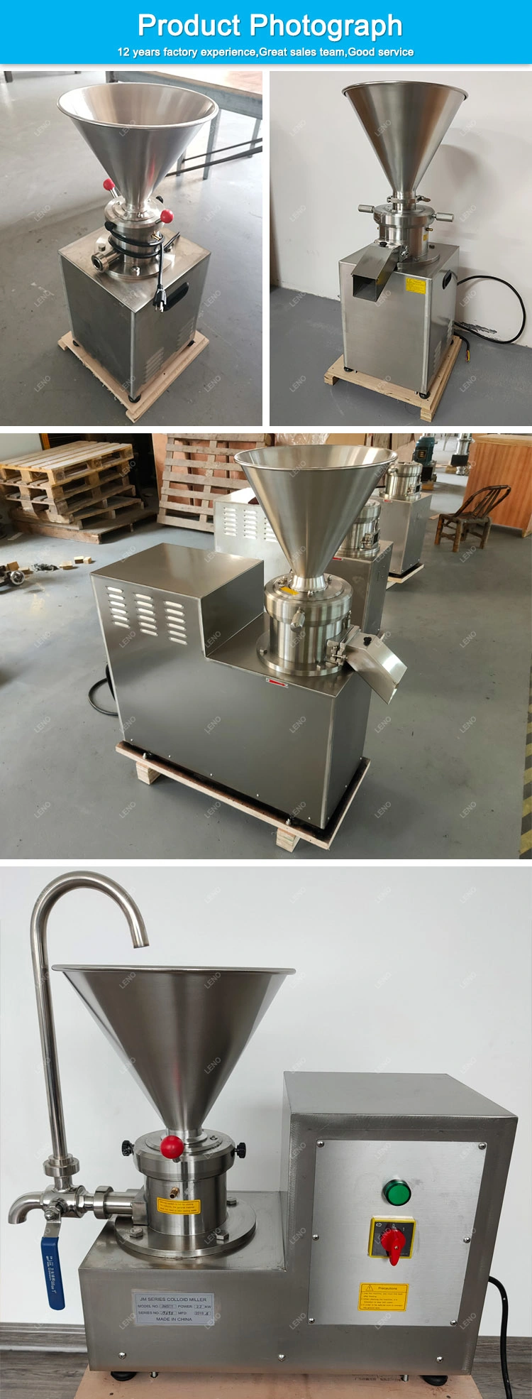 Pharmaceutical Grade Sesame Sauce Making Machine Lab Colloid Mill