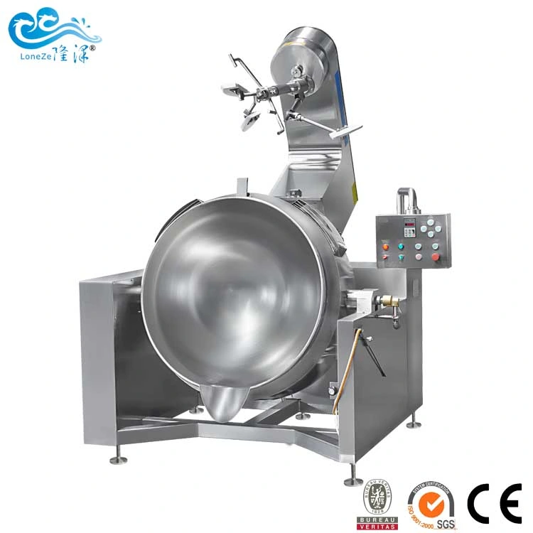 China Factory Industrial Automatic Gas Heating Stirring Kettle for Tomato Sauce by Ce SGS Approved