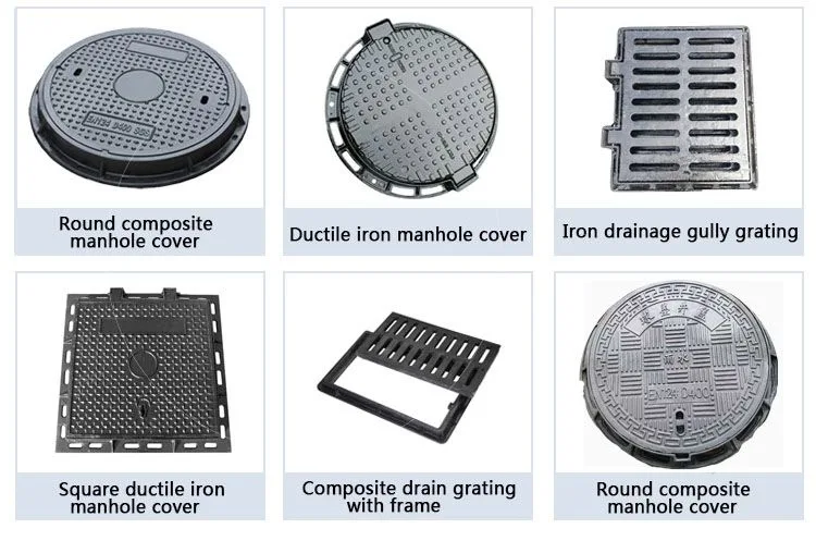 Drainage/Sanitary/Sewer Heavy Duty Round/Square Ductile Iron Manhole Cover with Frame