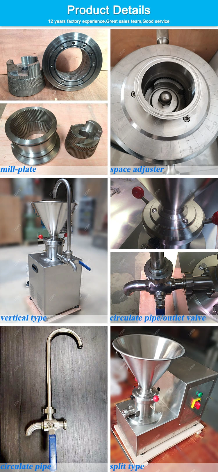 Stainless Steel Colliod Mill Sesame Milling Machine Peanut Colloid Mill