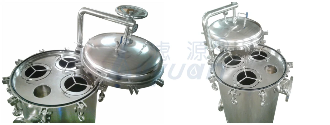 Duplex Strainer/Stainless Steel SS304 316 Liquid Multi Bag Filter Housing for Water Filtration