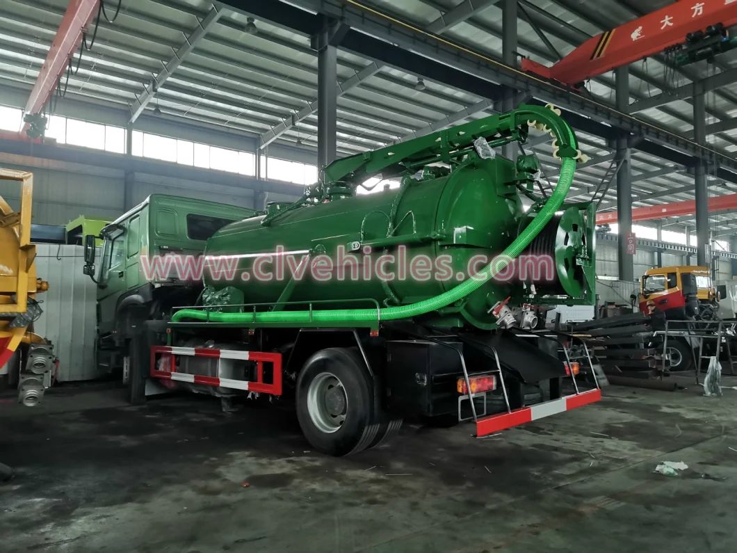 HOWO Vacuum vehicle Vacuum Tank Truck Sewer Cleaning and Suction Truck