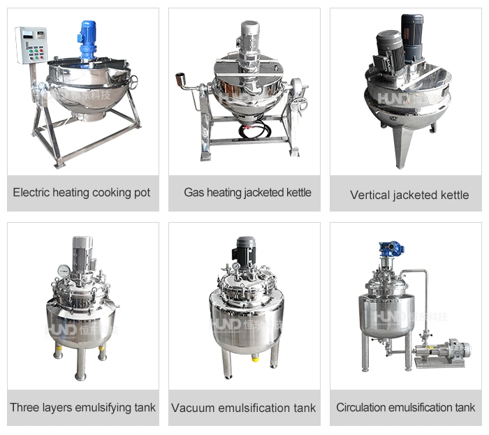 China Supplier Food Grade Heating & Melting Jacketed Steam Candy Kettle