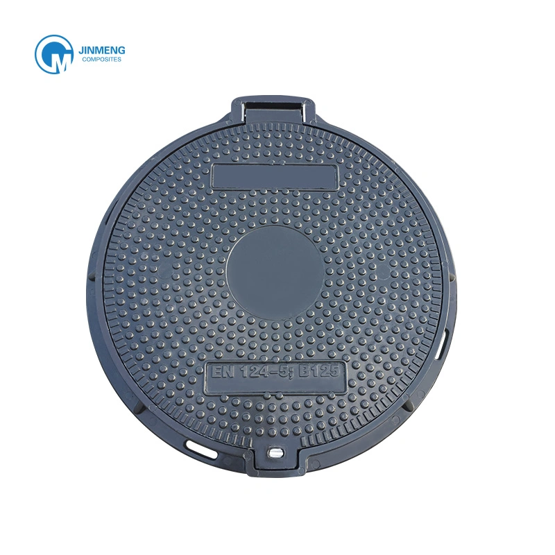 Anti-Corrosion Anti-Theft Sheet Plastic Moulded Round Manhole Cover with L Lock