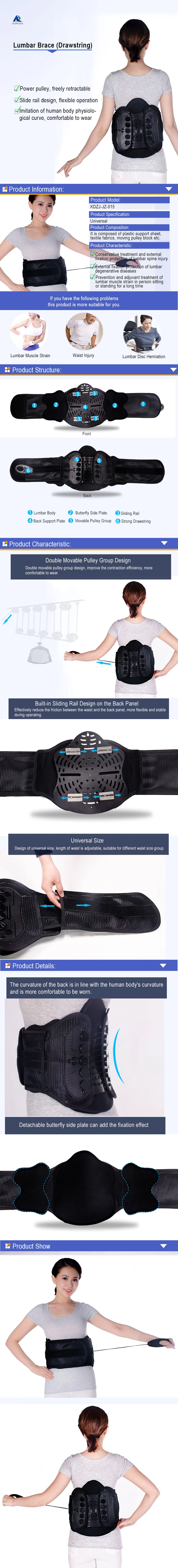 Adjustable Neoprene Orthopedic Lumbar Lower Back Brace and Support Belt