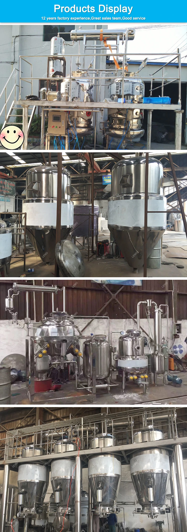 Pharmacy Stainless Steel Centriation Extraction Tank with Condenser