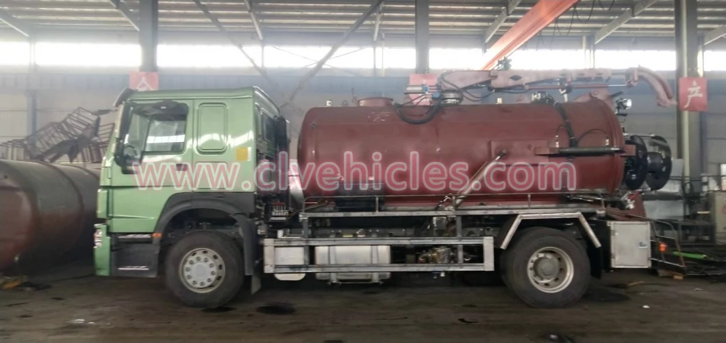 HOWO 5cbm Vacuum Tank Truck Sewage Suction Truck Vacuum Truck Suction Truck