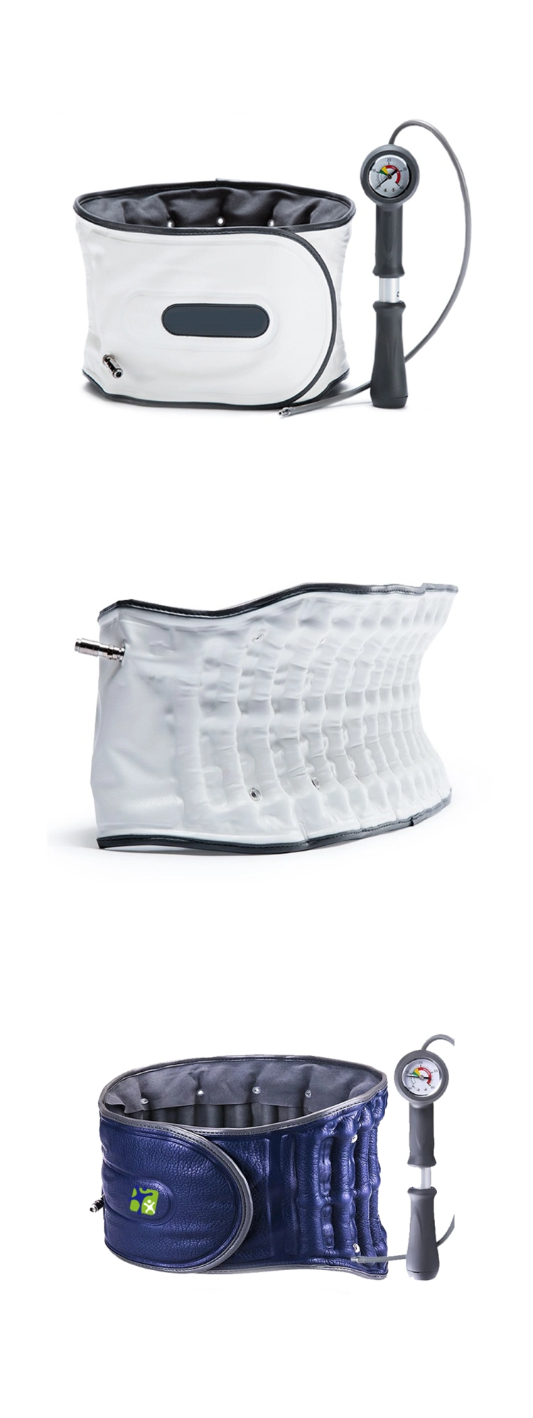 CE/FDA/ISO Approved Medical Air Inflated Waist Support Belt Lumbar Traction with Pressure Gage