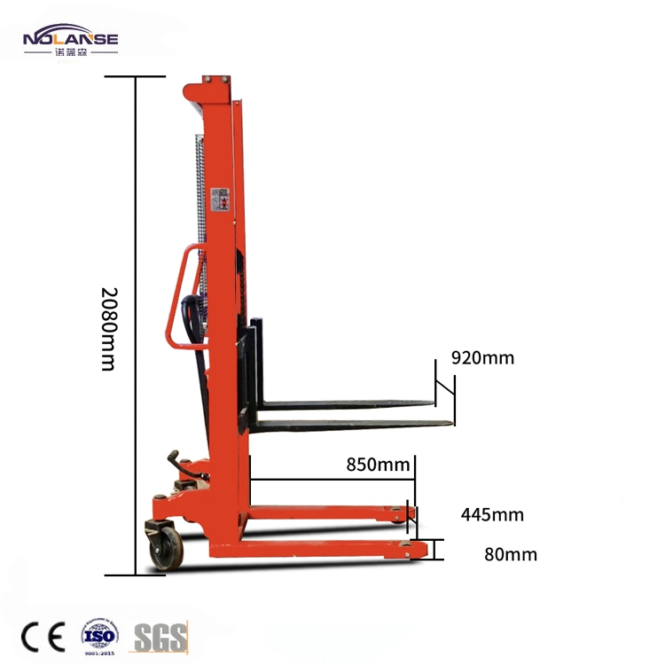 Customized Sale Standard Specifications Mobile Manual Lifter Pallet Stacker