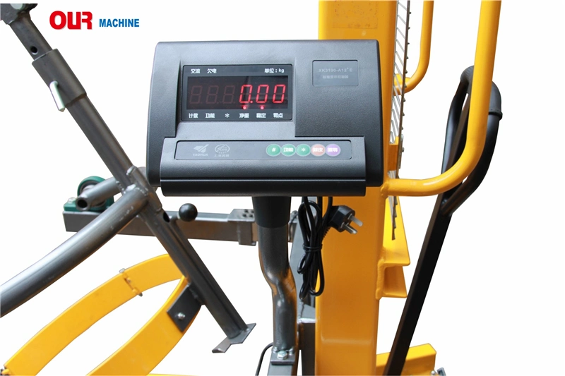 450kg Manual Hydraulic Drum Lifter Drum Handler with Weighting Scale