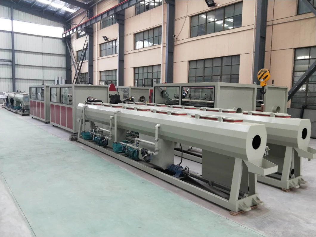 Plastic PVC HDPE PPR Pipe Extrusion Line Vacuum Calibration Tank Water Cooling Tank